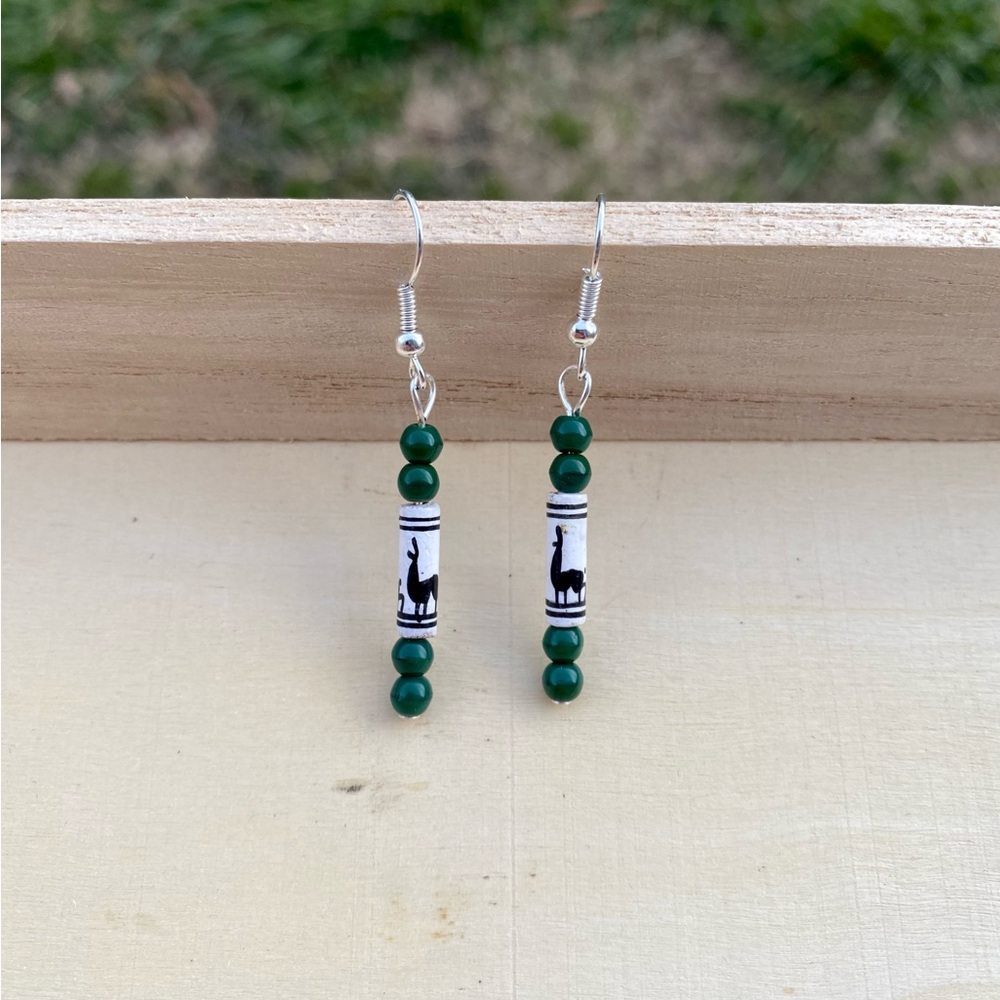 Handcrafted Llama Drop Earrings